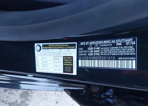 2025 Mercedes-Benz C 300 from USA, damaged, VIN W1KAF4HB8SR241616